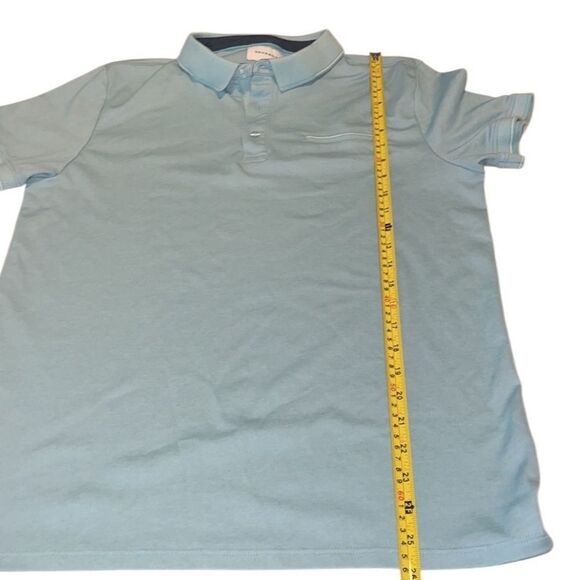 Devred Light Blue Three Button Collar Polo Shirt Size Large - Picture 5 of 6